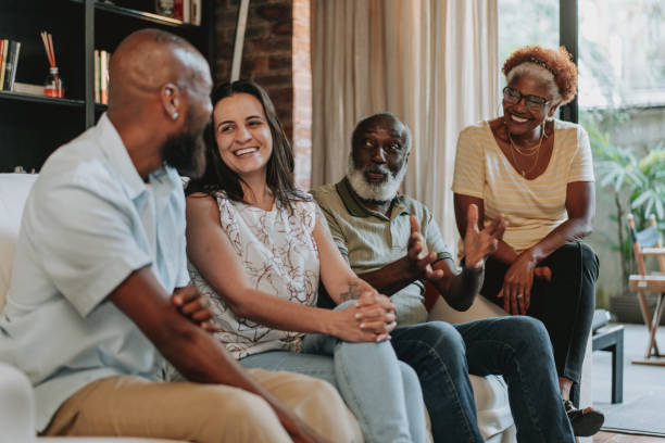 istock Family together talking on the sofa 1651035110