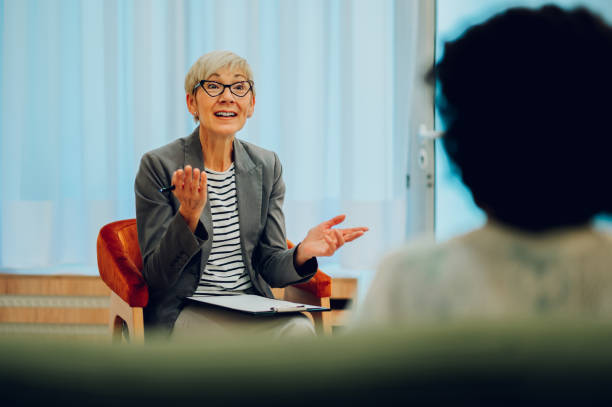 istock A dedicated psychotherapist is discussing with a client in her office and having a session. 1651040600