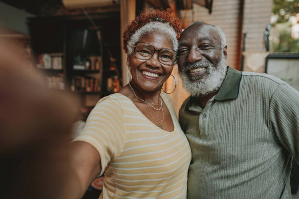 istock Happy senior couple making selfie 1651045585