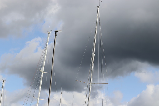 Masts against the sky