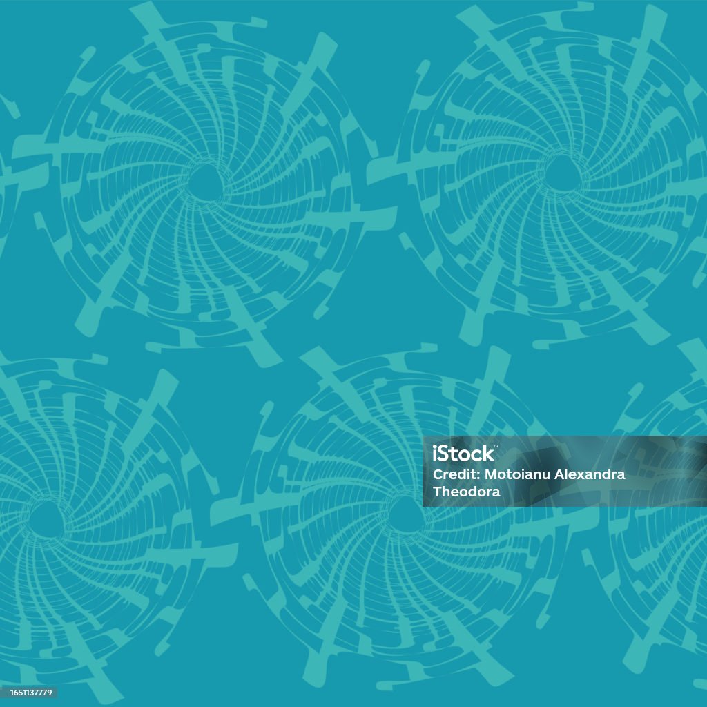 Turqoiswe Patterns Seamless Turquoise Pattern With Vortex Design Stock Illustration ...