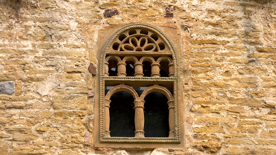 facade with columned window at two heights