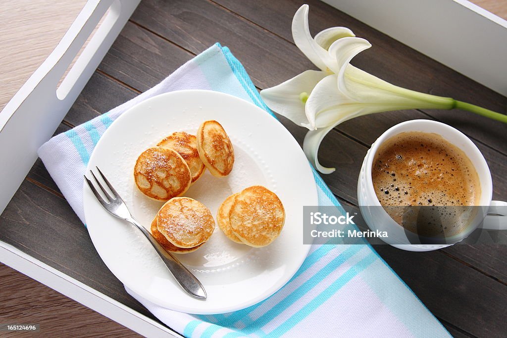 Holandês mini Panquecas chamado poffertjes - Royalty-free Poffertjes Foto de stock