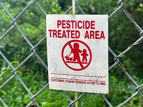 Pesticide Warning Sign