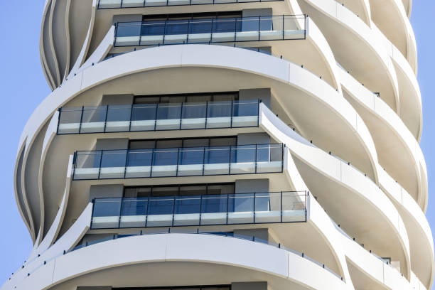 istock Closeup modern apartment building, background with copy space 1651307691