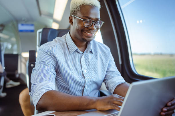 istock African American businessman in train 1651313485