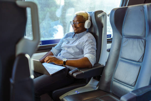 istock African American businessman in train 1651327137