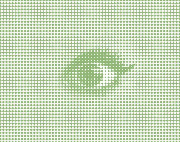 Vector illustration of Halftone vector of female eye