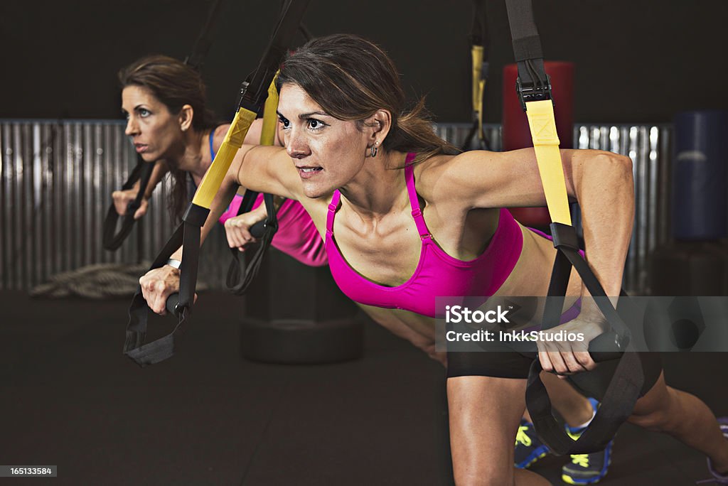 Suspension gym Training 30-39 Years Stock Photo