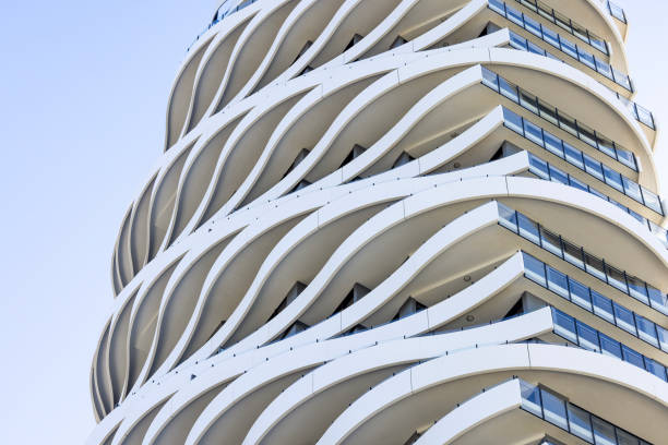 istock Closeup modern apartment building, background with copy space 1651337295