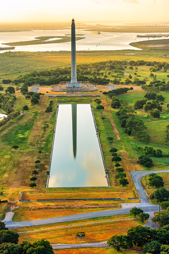 The site of the last and decisive battle for Texas between General Sam Houston's army of settlers, farmers and Tejanos and Mexican General Lopez de Santa Anna's army in 1836 winning Texas its independence.