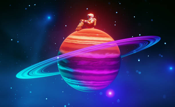 istock Astronaut is lost in space and sits on a tiny planet or moon 1651345993