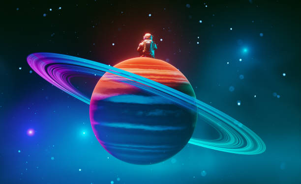 istock Astronaut is lost in space and sits on tiny planet looking into the unknown 1651345996