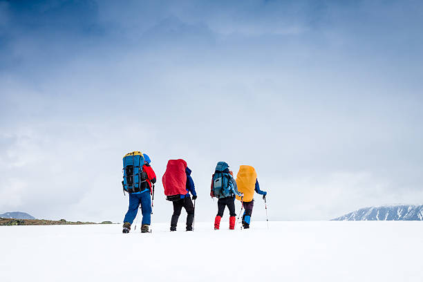 istock group of hikers in winter mountains 165142649