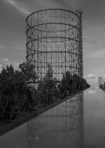 The city of Rome's gasometer, in Italy.