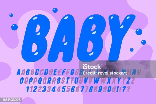 istock Playful original double letters alphabet design, colorful, typeface. 1651433093