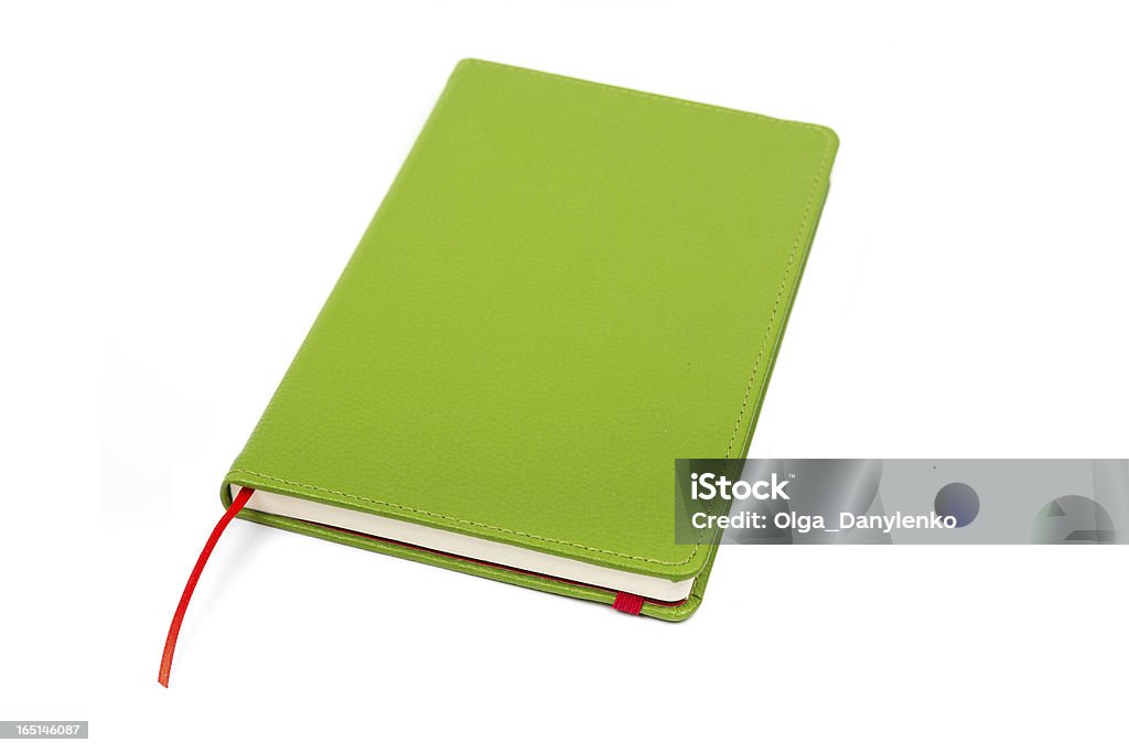 Зеленый Блокнот на белом - Стоковые фото Без людей роялти-фри
