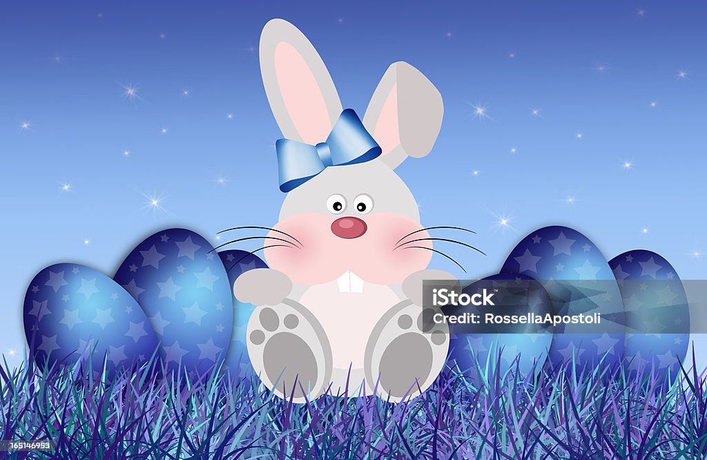 Éster ovos e coelho - Royalty-free Abril Ilustração de stock