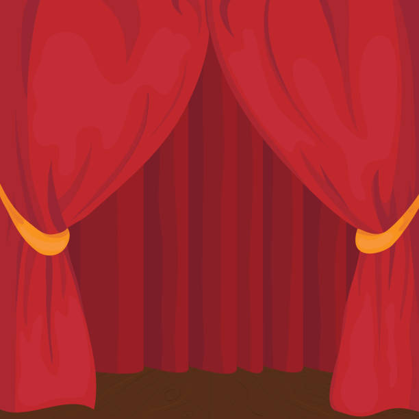 Stage Curtain Stock Illustration - Download Image Now - Curtain, Stage  Theater, Theatrical Performance - iStock