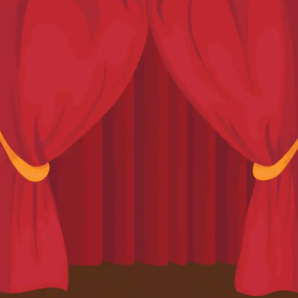 Vector illustration of Stage curtain