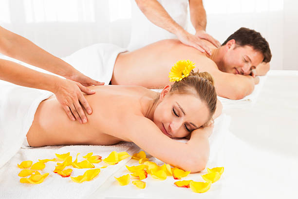 istock Attractive couple having a massage 165162958