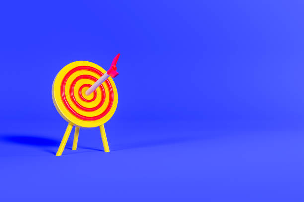 istock 3d illustration landing page achieve the target 1651632303