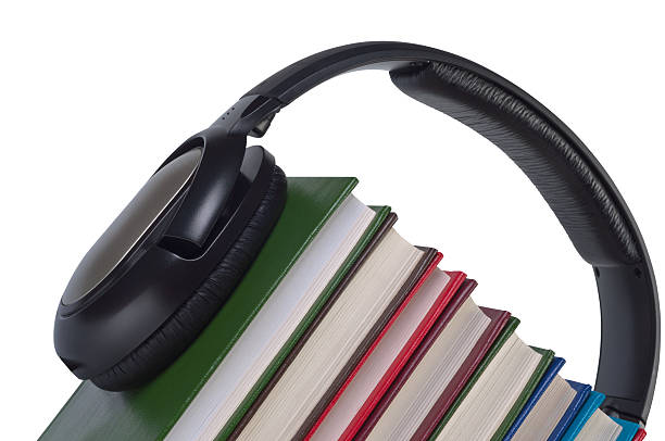 istock Headphones on books close up. 165164917