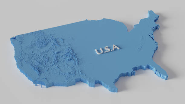 istock A map of U.S with minimal digitized mosaic height information, 3d rendering 1651669999
