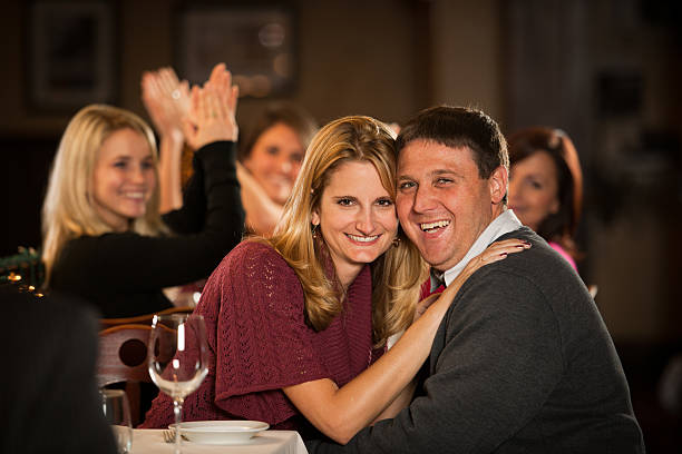 istock She said "Yes!"  (Wedding Proposal Series in Restaurant) 165167151