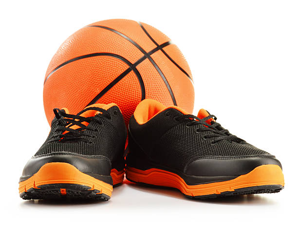istock Basket ball and sneakers isolated on white 165167441