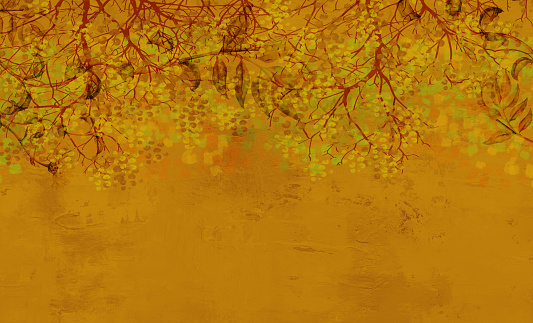 Abstract Leaves Background - Autumn Leaf Colors - Copy Space