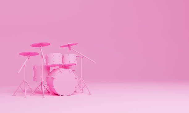 istock 3d rendering professional drum set illustration design isolated pink color 1651693154