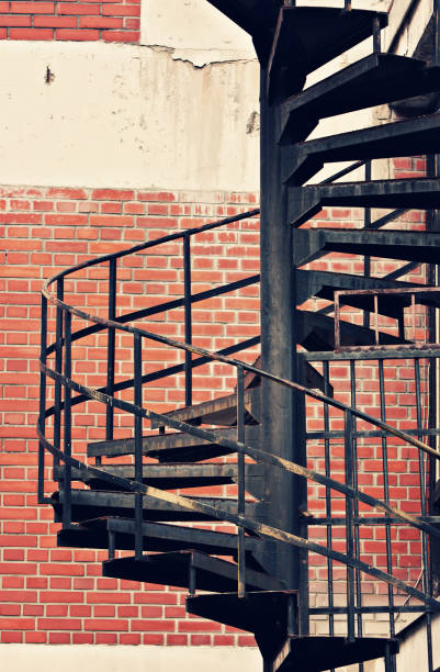 istock old emergency black metallic stairs 1651725178
