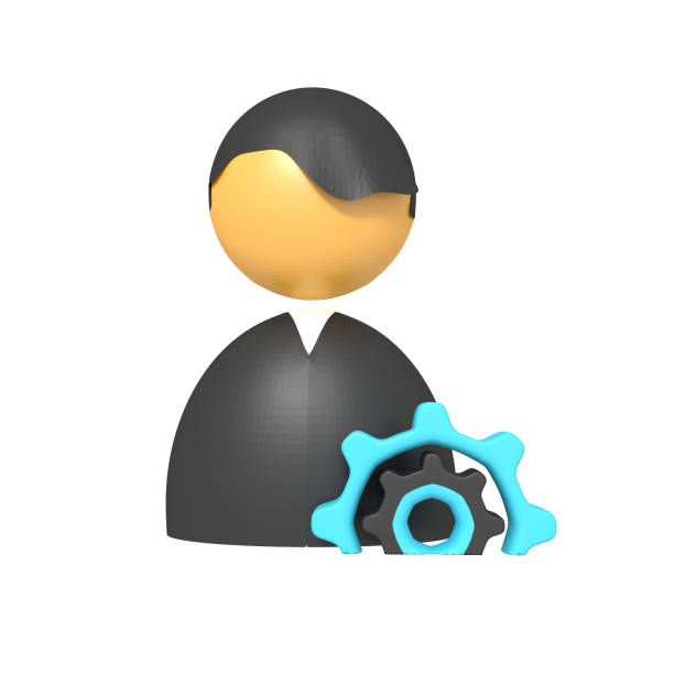Business icon gear profile