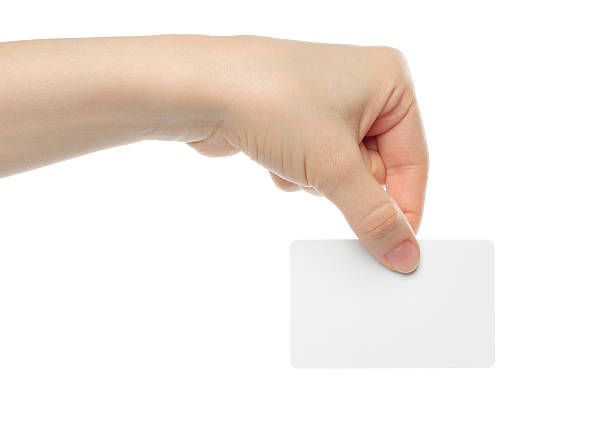 istock Hand holds business card 165175117