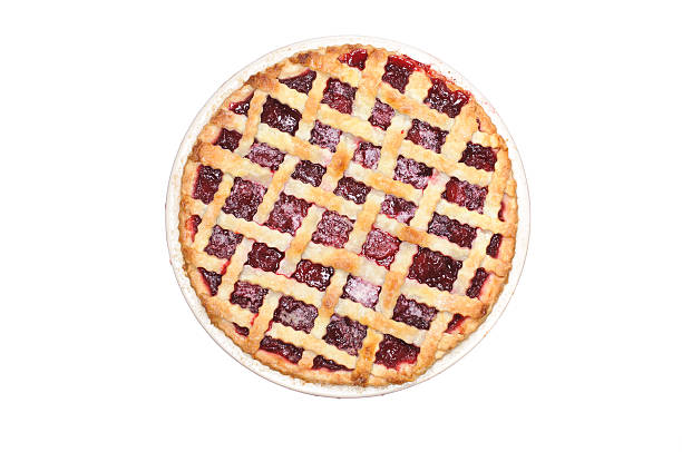 tarte de cereja - pie pastry crust cherry pie cherry imagens e fotografias de stock