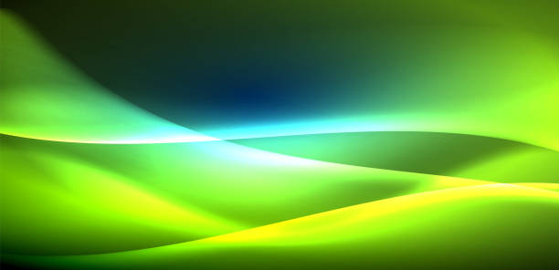 istock Dynamic waves in ethereal glow of neon lights. Concept merges fluidity of motion with vibrant allure of neon, crafting entrancing backdrop that embodies both vitality and futuristic sophistication 1651787744