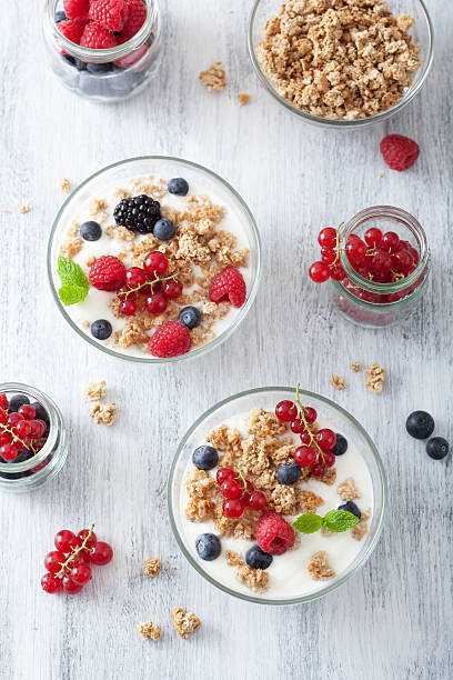 istock healthy breakfast with yogurt and granola 165179901