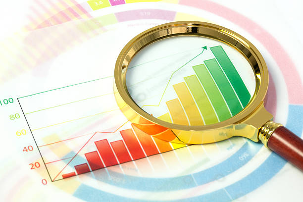 ビジネスグラフ - finance financial figures graph chart ストックフォトと画像