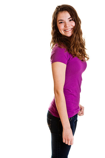 istock Teenage girl on white 165180215