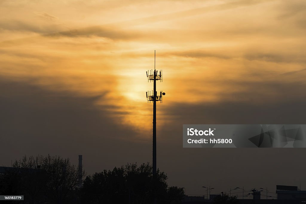 Torre de comunicação - Foto de stock de Amarelo royalty-free