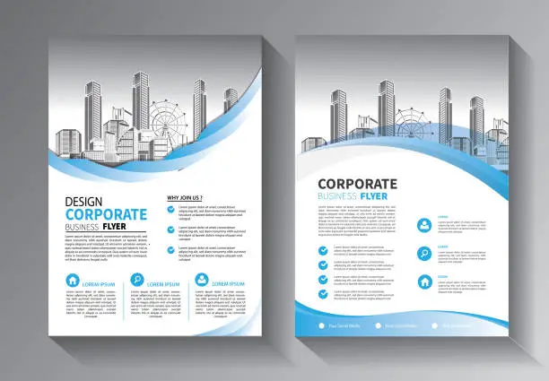 Vector illustration of Cover design template corporate business annual report brochure poster company profile catalog magazine flyer booklet leaflet