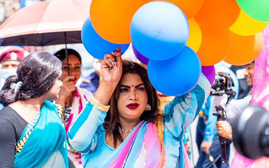 LGBT members are performing parade during Gai Jatra festival for equality, rights and identity at Kathmandu, Nepal, on  Thursday August 30, 2023