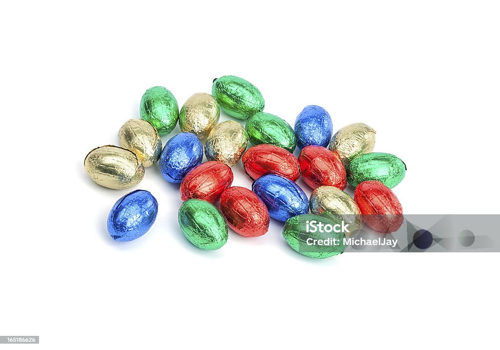 Oeufs de Pâques en chocolat - Photo de Blanc libre de droits