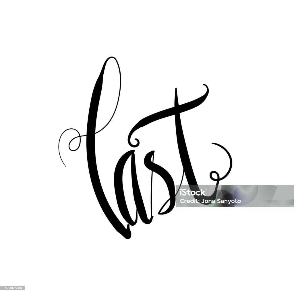 Last Key Lettering Lettering Word Last Doodle Vector Illustration Stock Illustration ...