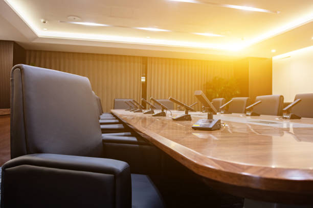 istock Empty meeting room in modern company 1651898353