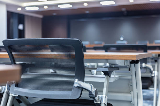 istock Tidy seats in a large conference room 1651903645
