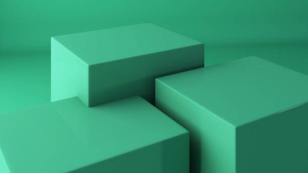 istock Green stand on a green background,mock up podium for product presentation,3d rendering 1651922115