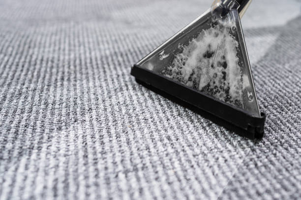 Person Cleaning Carpet With Vacuum Cleaner