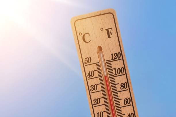 istock Close-up Of Thermometer On Sand 1652006535